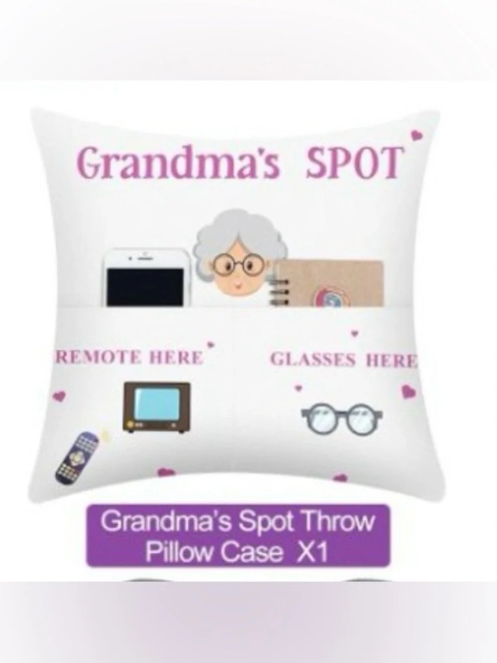 Grandma's Spot ﻿﻿1 Linen Double Sided Pillow Cover Case 18